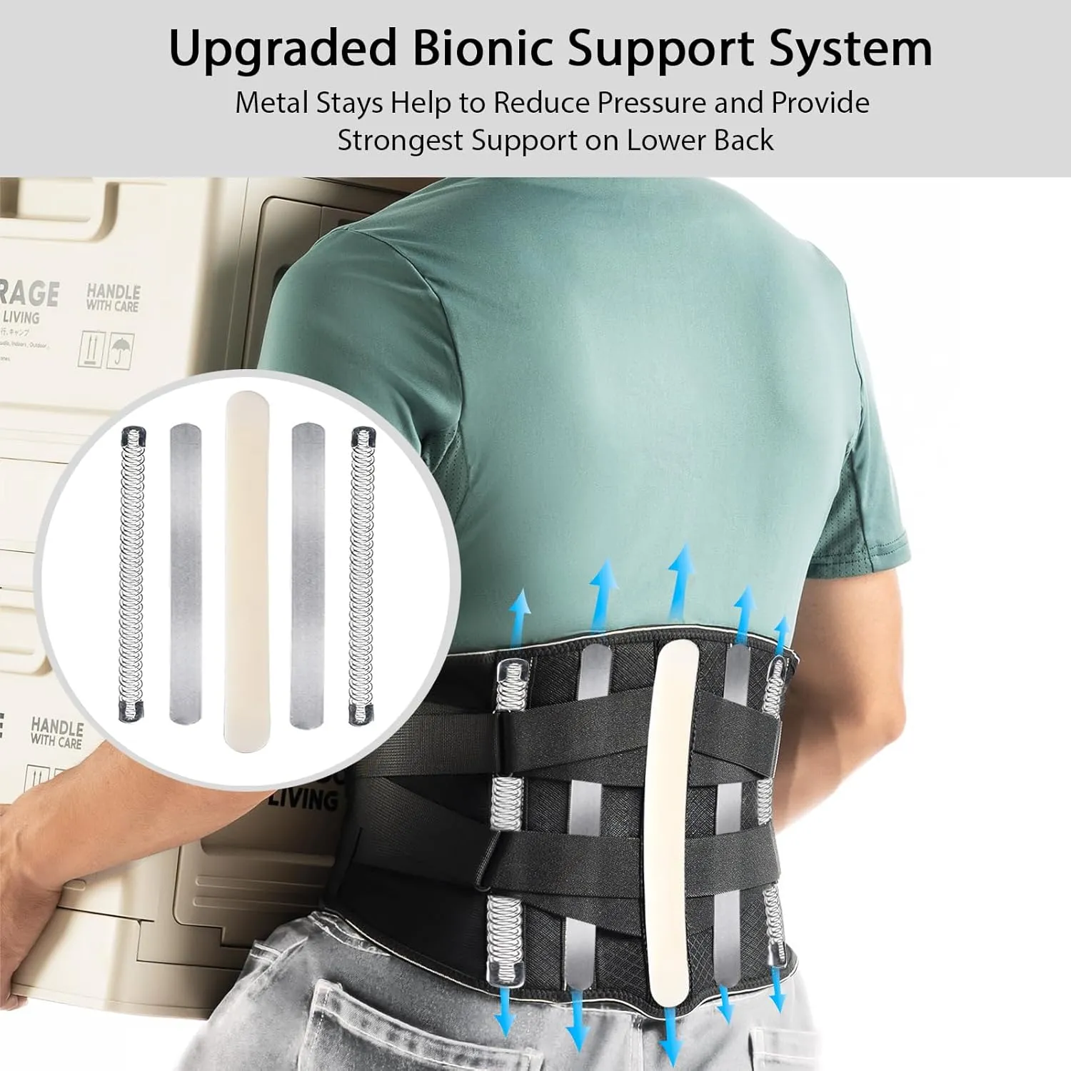 Back Brace for Lower Back Pain Relief Men Women, Immediate Relief from Sciatica, Herniated Disc, Scoliosis, Breathable Back Support Brace with 3D Lumbar Support Pad for Home & Lifting At Work