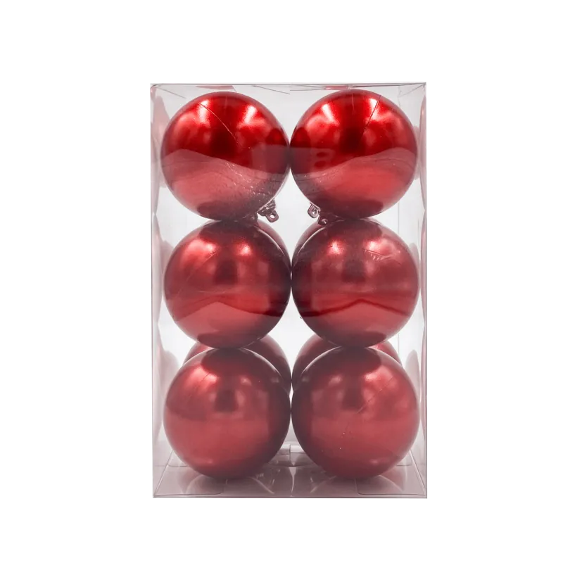 Bauble Outdoor UV Stable Red 70mm - 12 Pack
