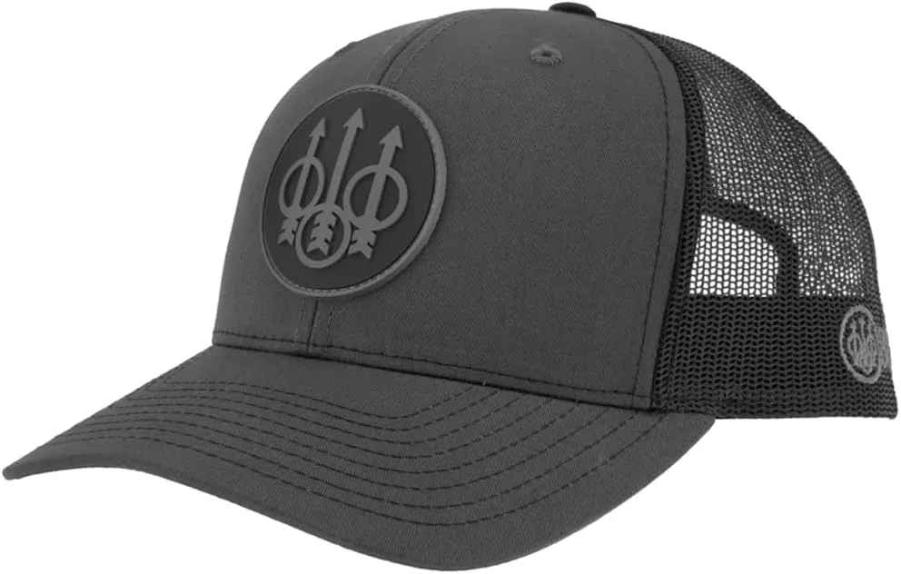 Beretta Men's Js Trucker Hat - Mesh Back Adjustable Snapback Pre-Curved Visor Cap, One Size Fits All