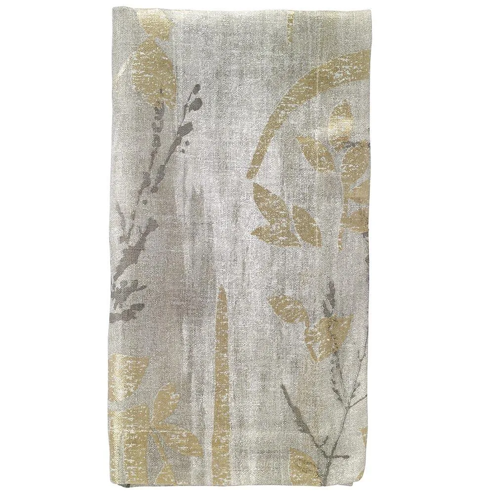Bodrum Avignon metallic print linen napkins & runners