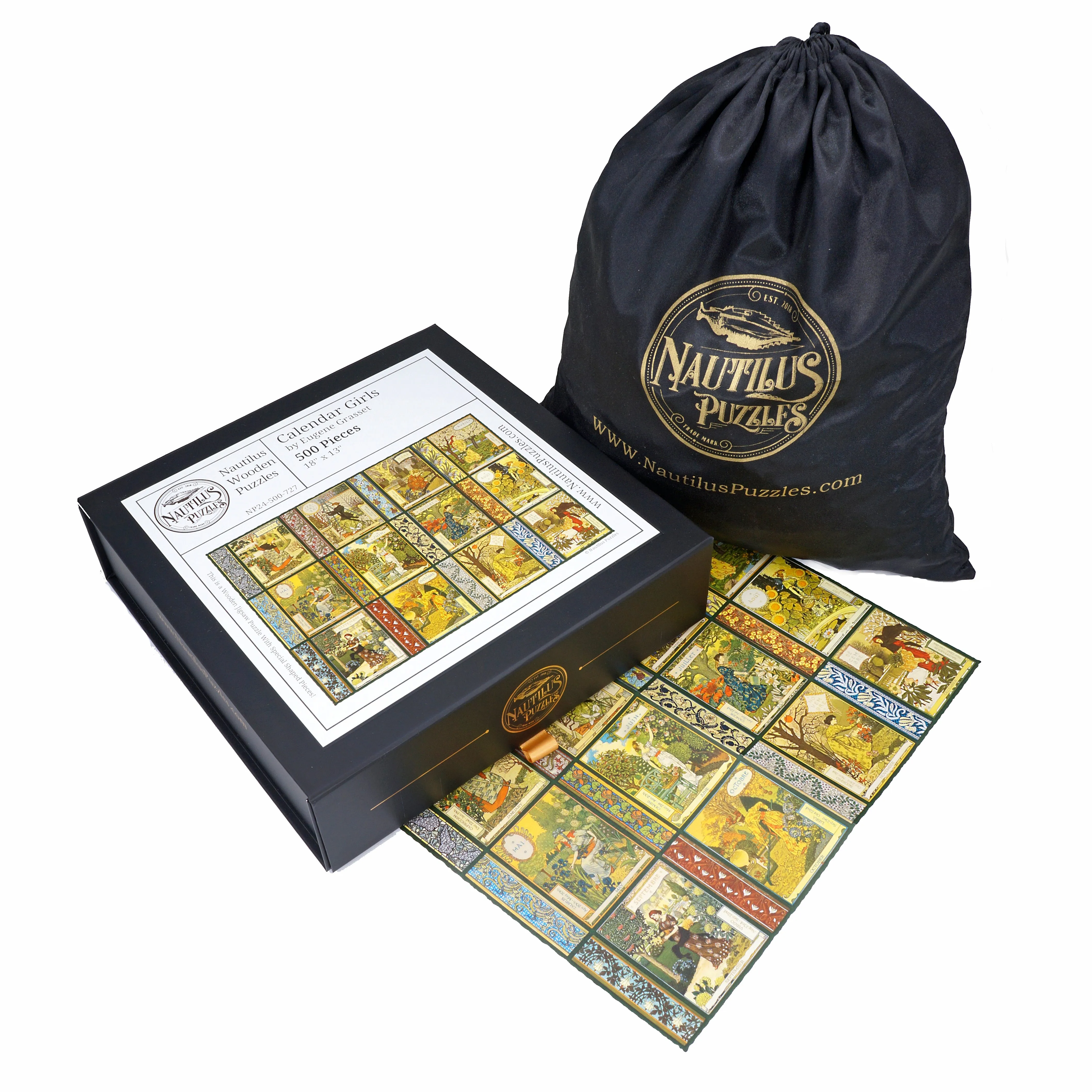 Calendar Girls (500 Piece Wooden Jigsaw Puzzle)