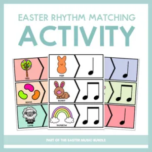 Easter Rhythm Matching Activity | Printable