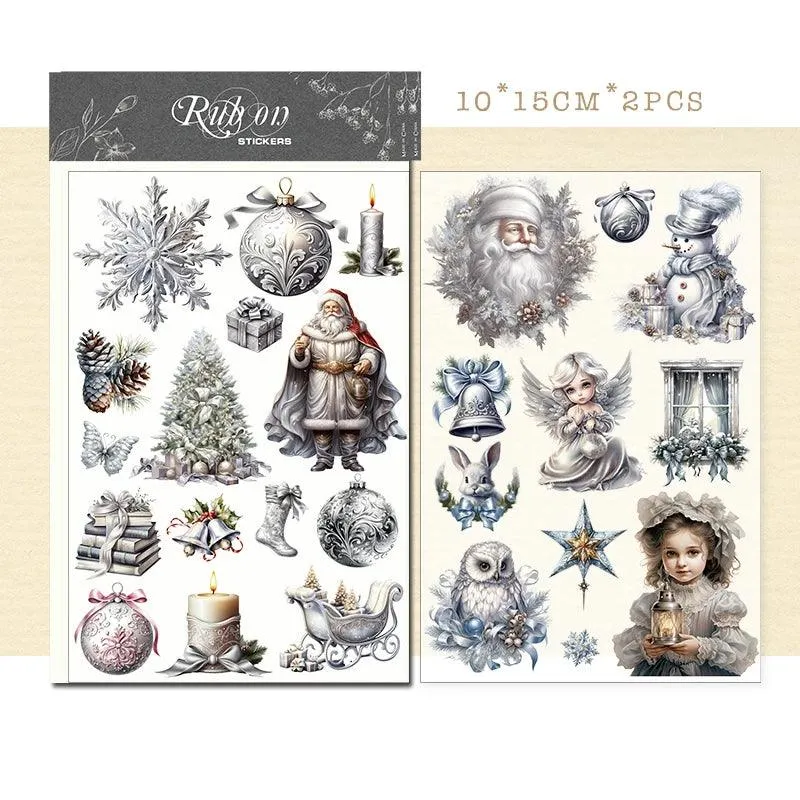 Elegant Holiday Rub-On Transfer Stickers