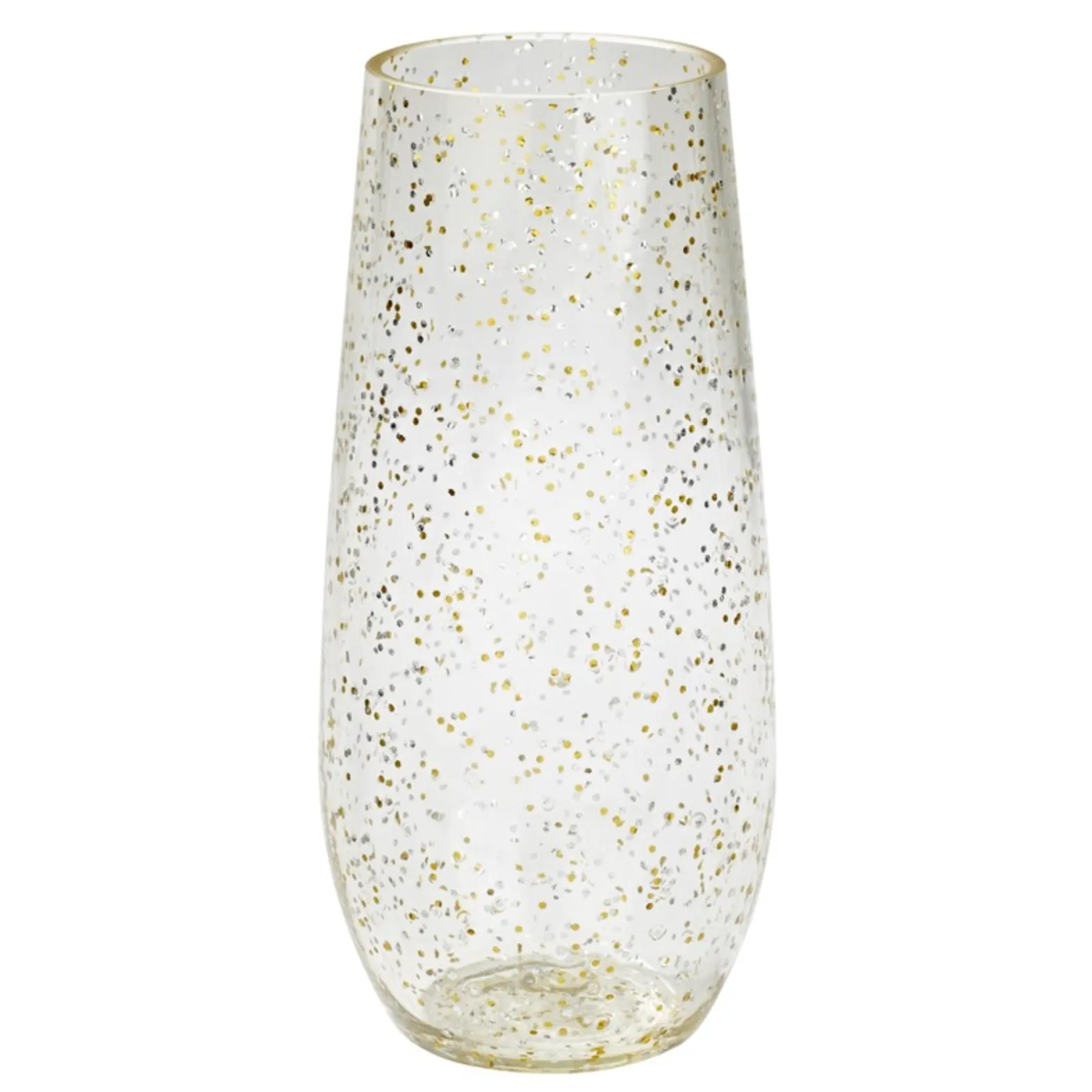 Festive Glitter 8oz Stemless Champagne
