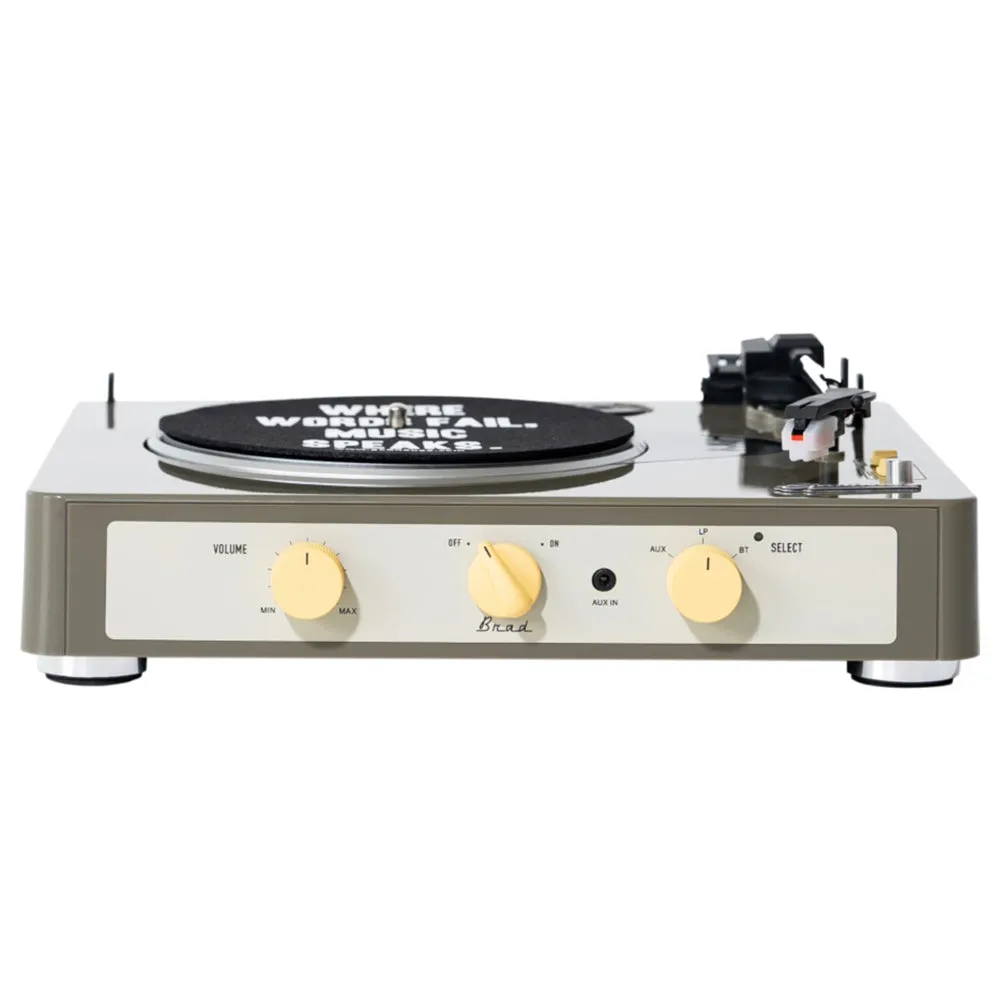 Gadhouse Brad MKII Record Player - Grey   Bundled Crosley Record Storage Display Stand