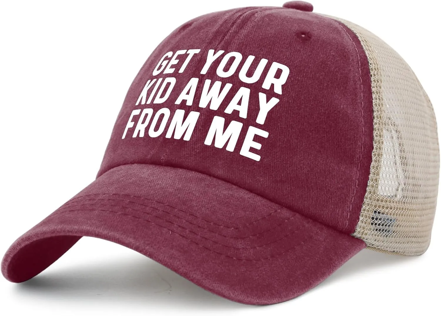 GET Your Kid AWAYS from ME Trucker Hat Men Vintage Mesh Cap for Summer