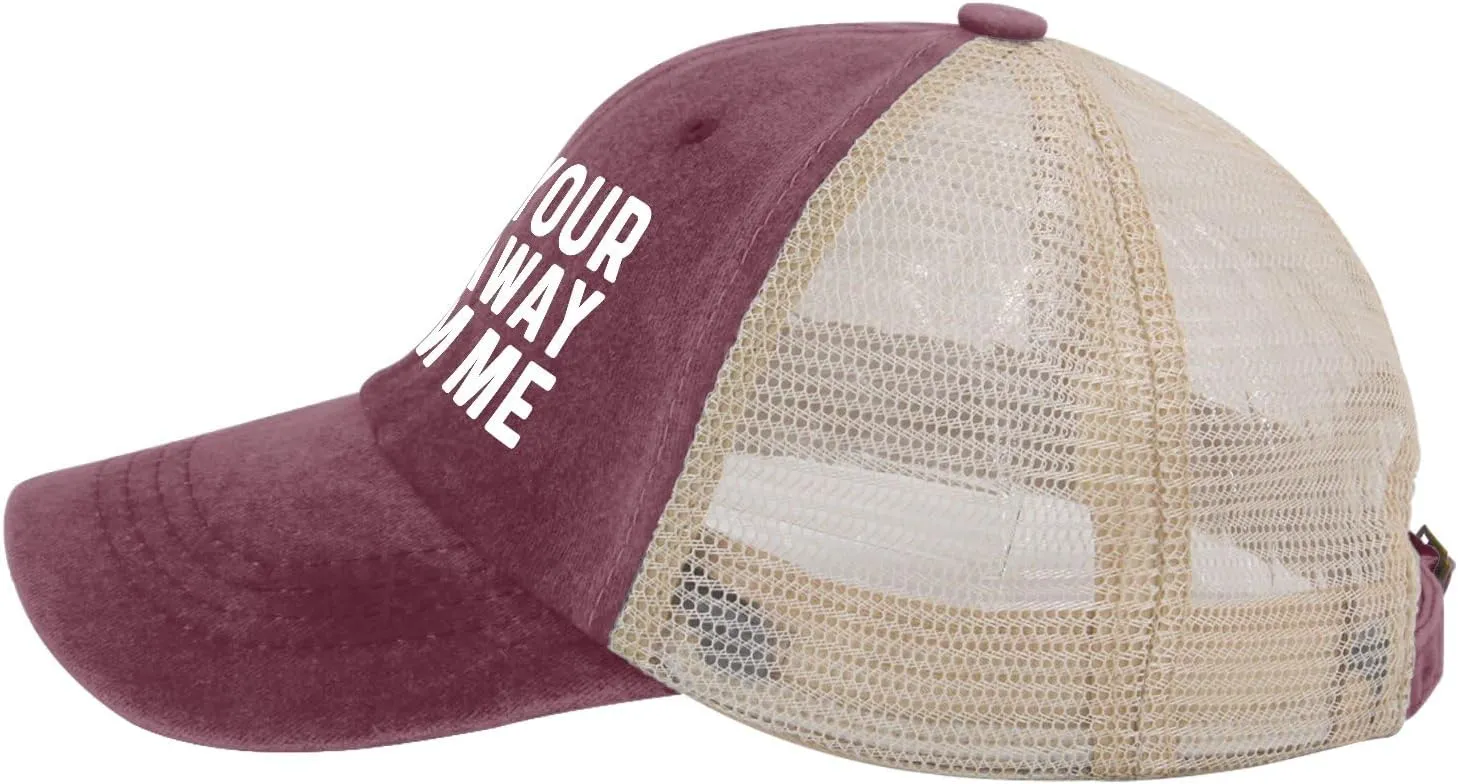 GET Your Kid AWAYS from ME Trucker Hat Men Vintage Mesh Cap for Summer