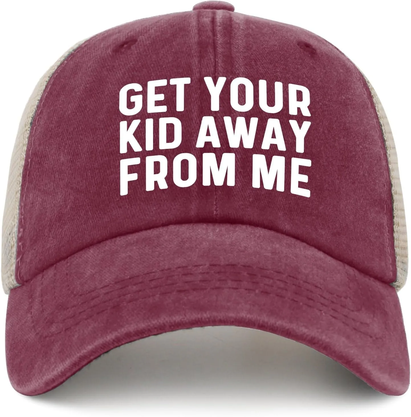 GET Your Kid AWAYS from ME Trucker Hat Men Vintage Mesh Cap for Summer