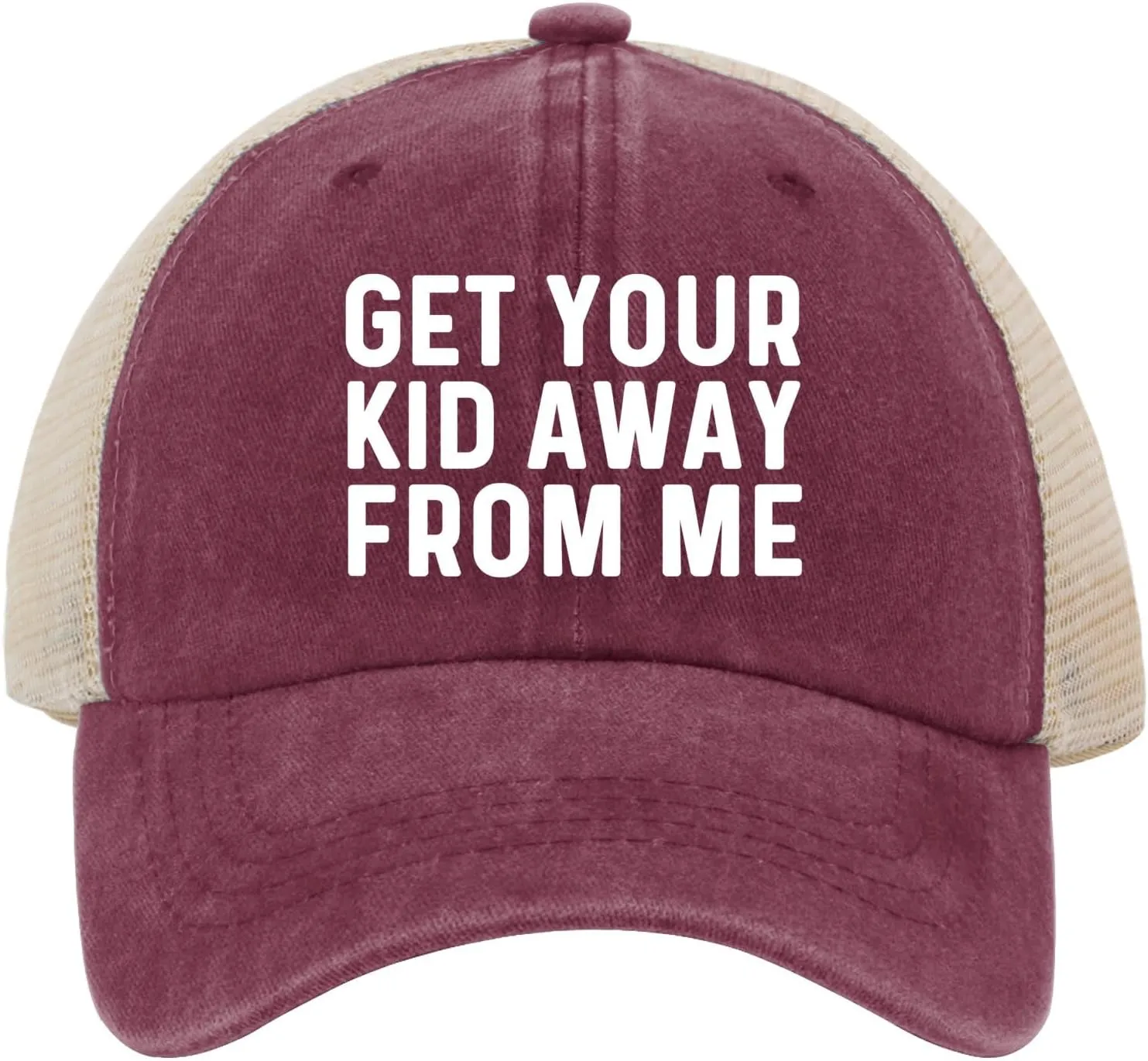 GET Your Kid AWAYS from ME Trucker Hat Men Vintage Mesh Cap for Summer