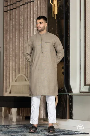 Light-Brown Premium Kurta
