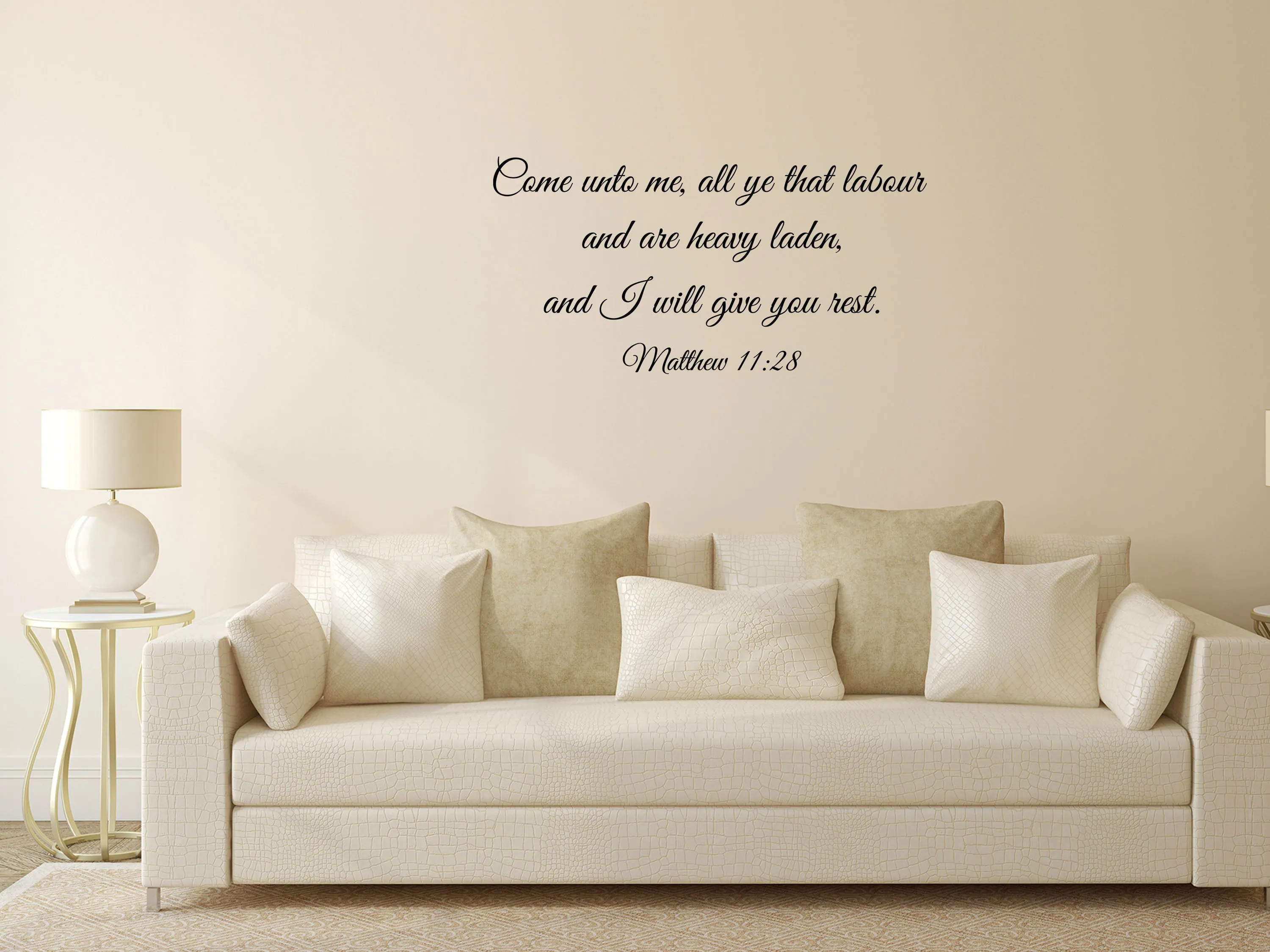 Matthew 11:28 - Bedroom Scripture Decal