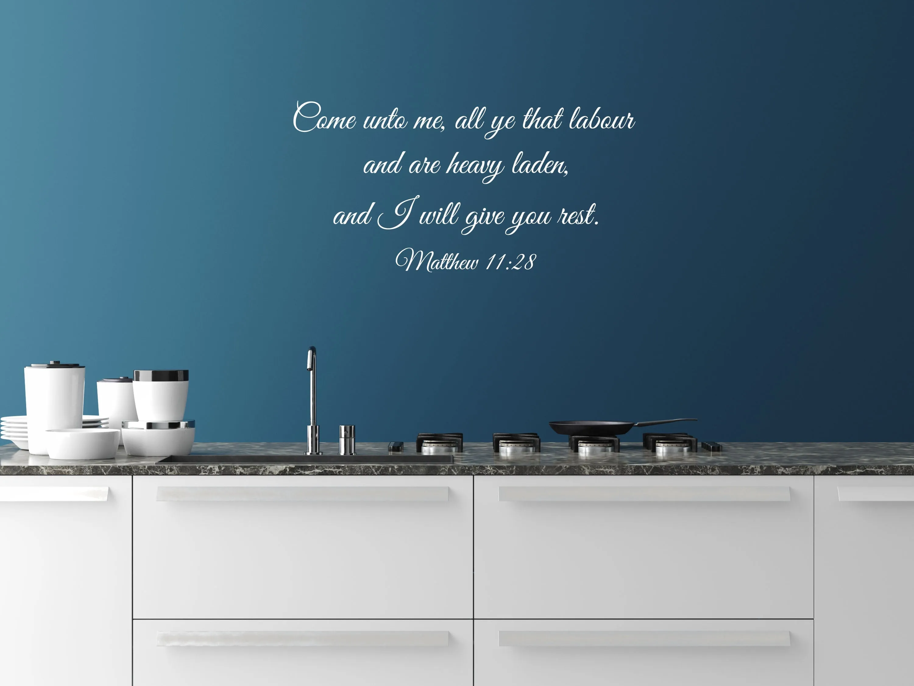 Matthew 11:28 - Bedroom Scripture Decal