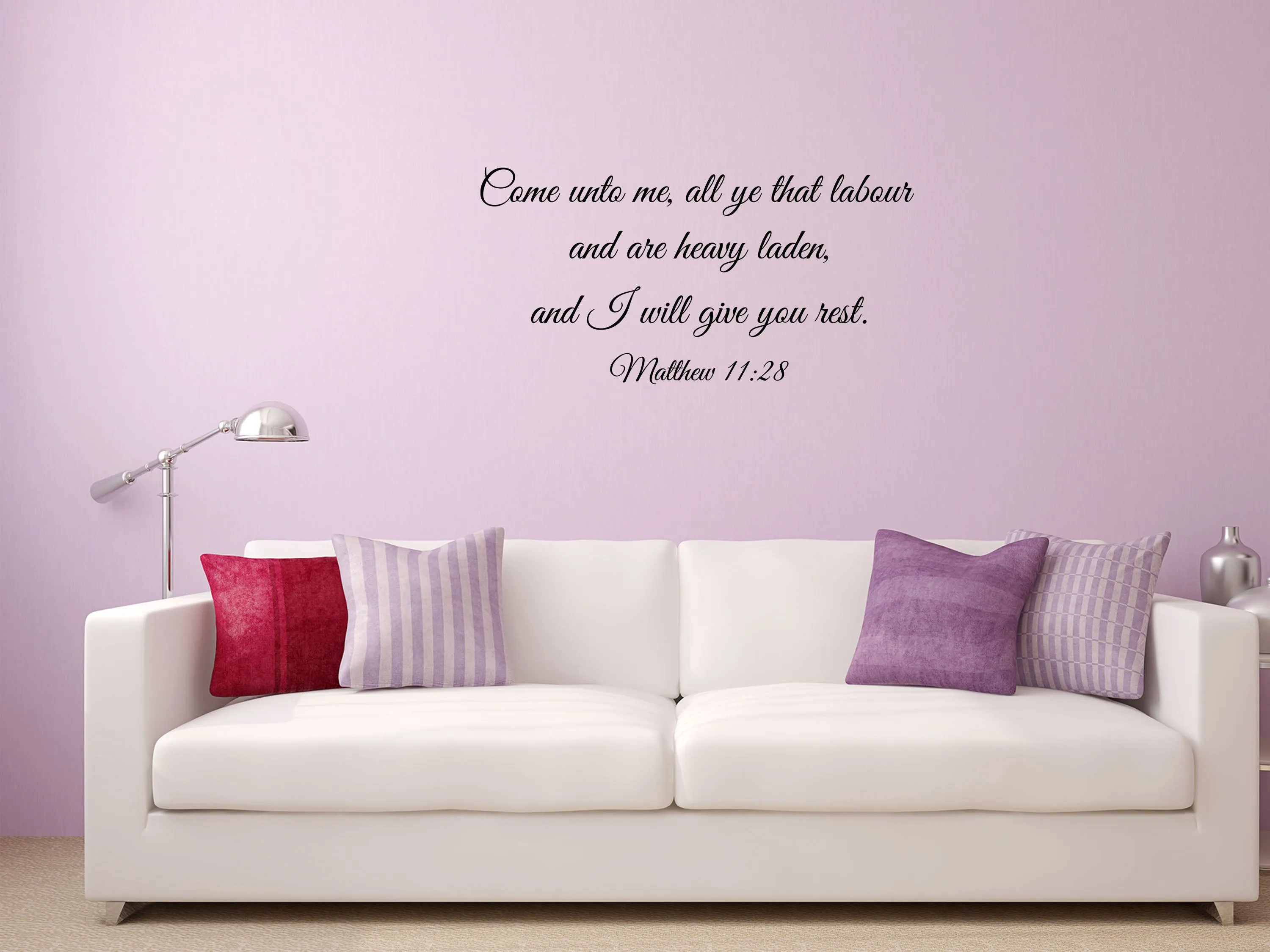 Matthew 11:28 - Bedroom Scripture Decal
