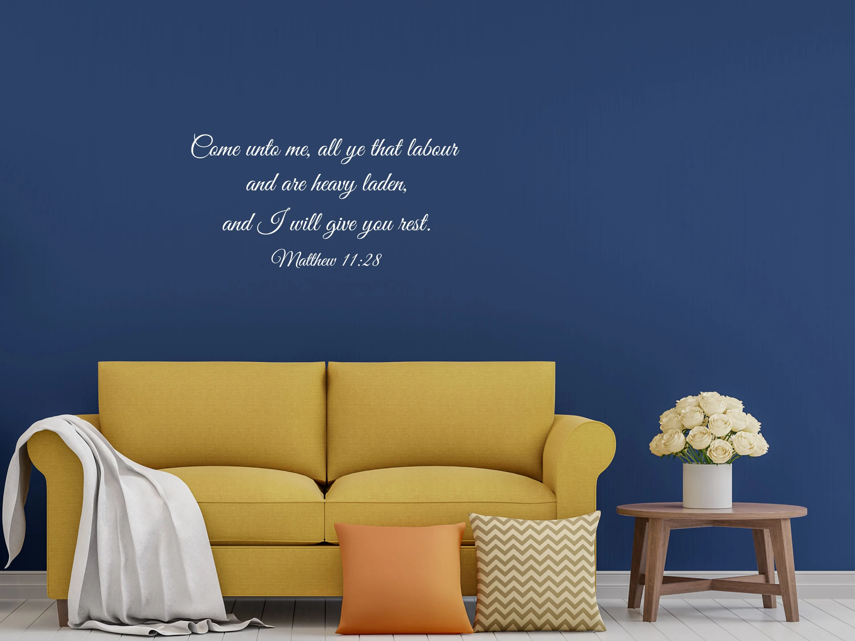Matthew 11:28 - Bedroom Scripture Decal