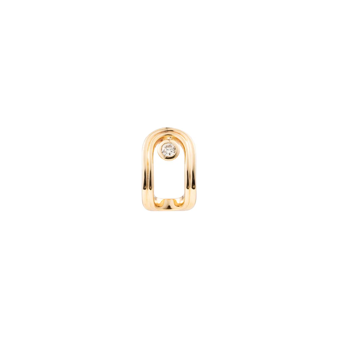 "Beluga" Oblong Diamond Earring