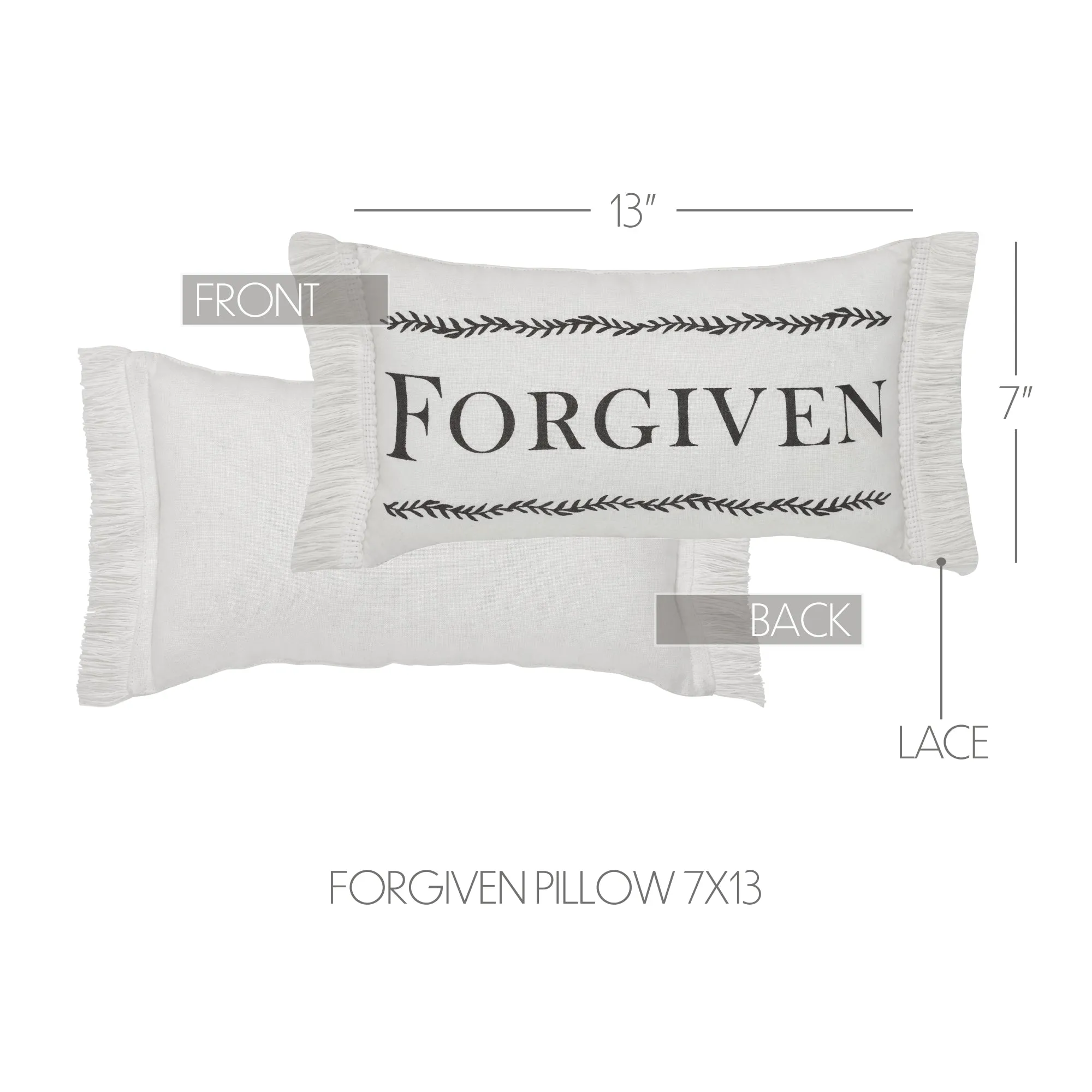 Risen Forgiven Pillow 7x13