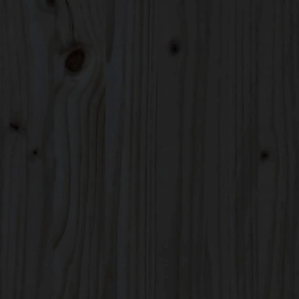 Sideboard Black 60x35x80 cm Solid Wood Pine