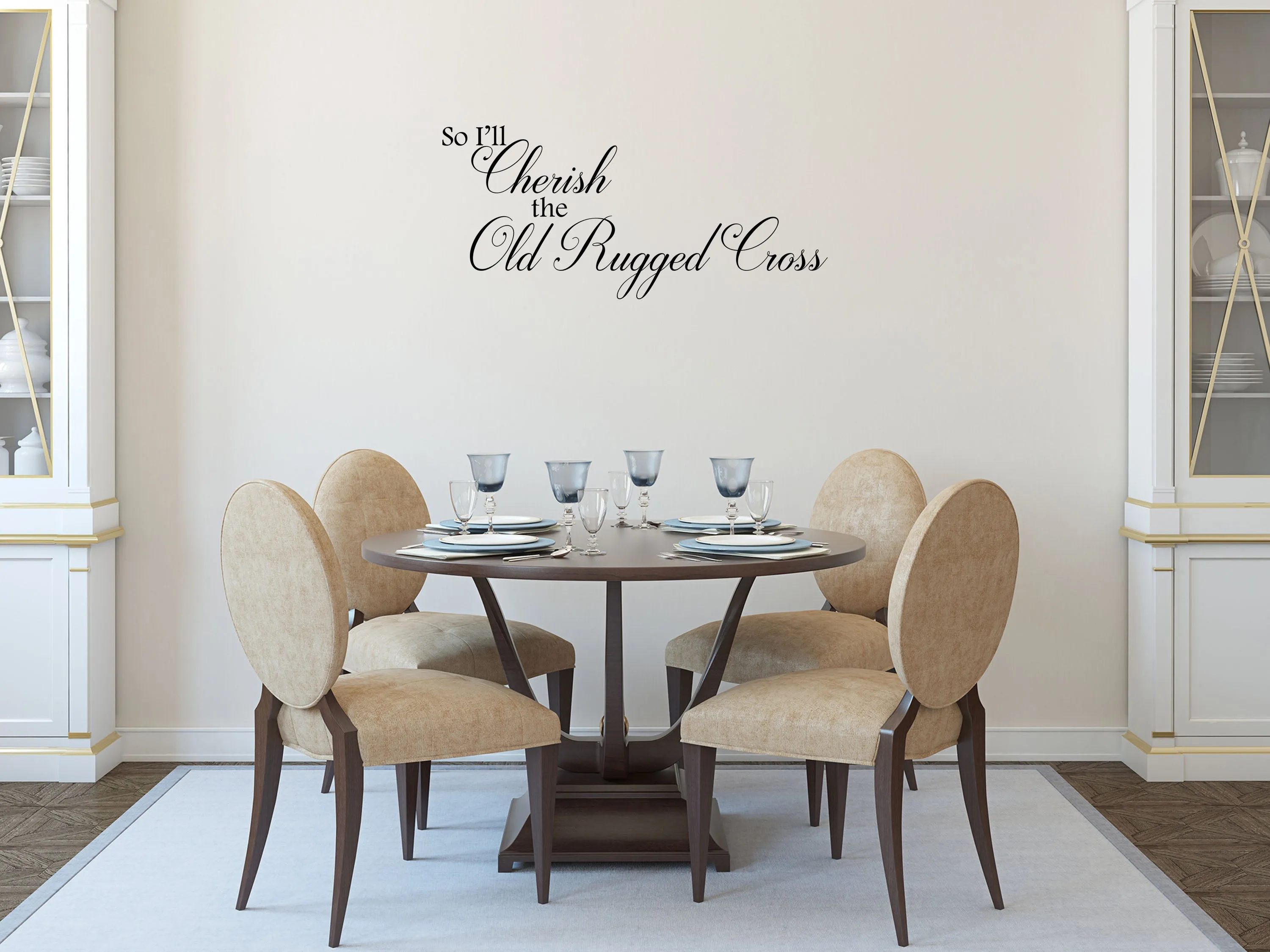 So I'll Cherish The Old Rugged Cross Wall Decal