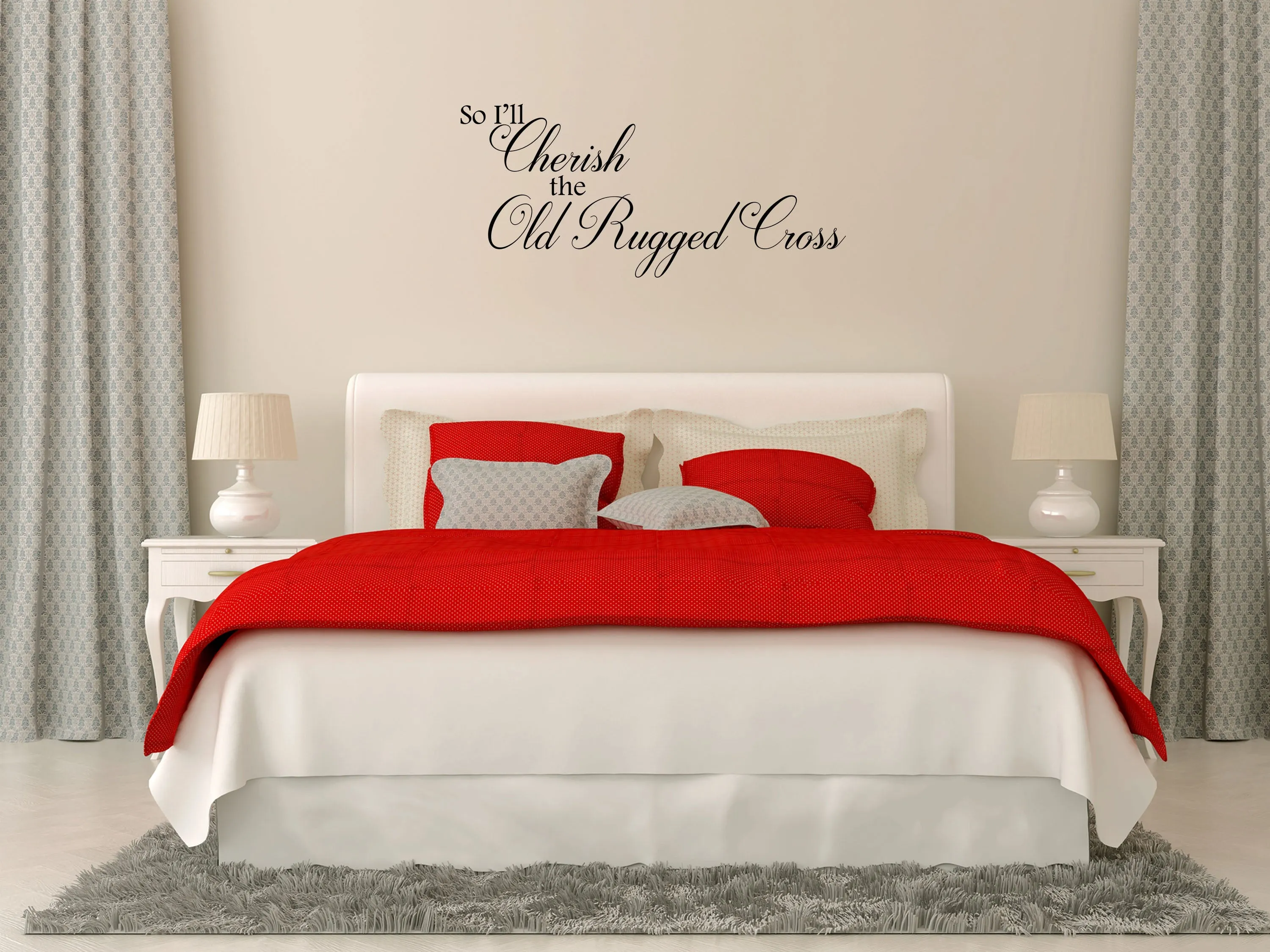So I'll Cherish The Old Rugged Cross Wall Decal