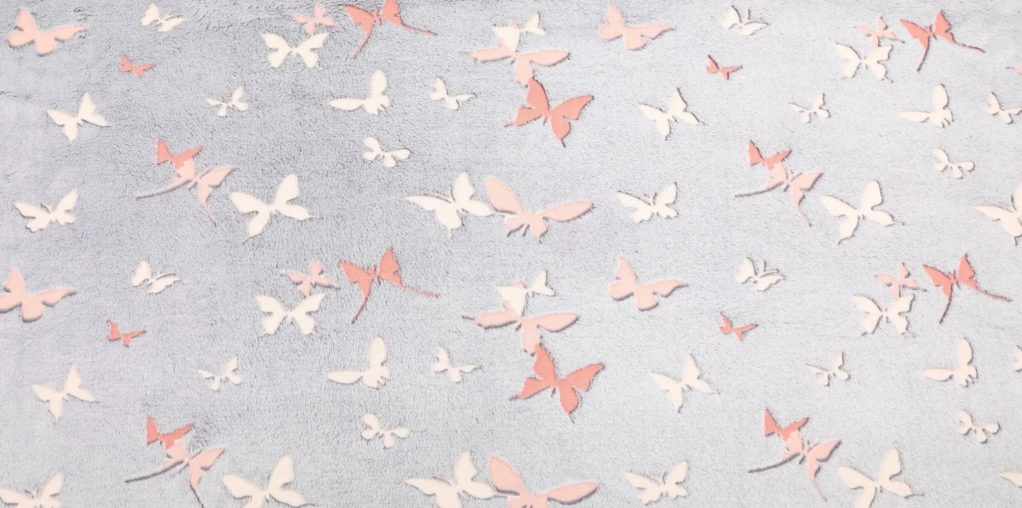 Soft Glow in the Dark Blanket Plush Fabric Butterflies